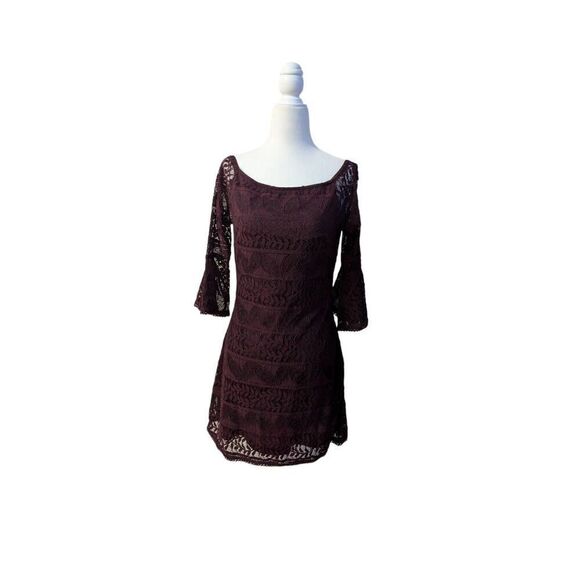 Lulu's Emeline Plum Purple Lace Off-the-Shoulder Dress - Picture 8 of 10